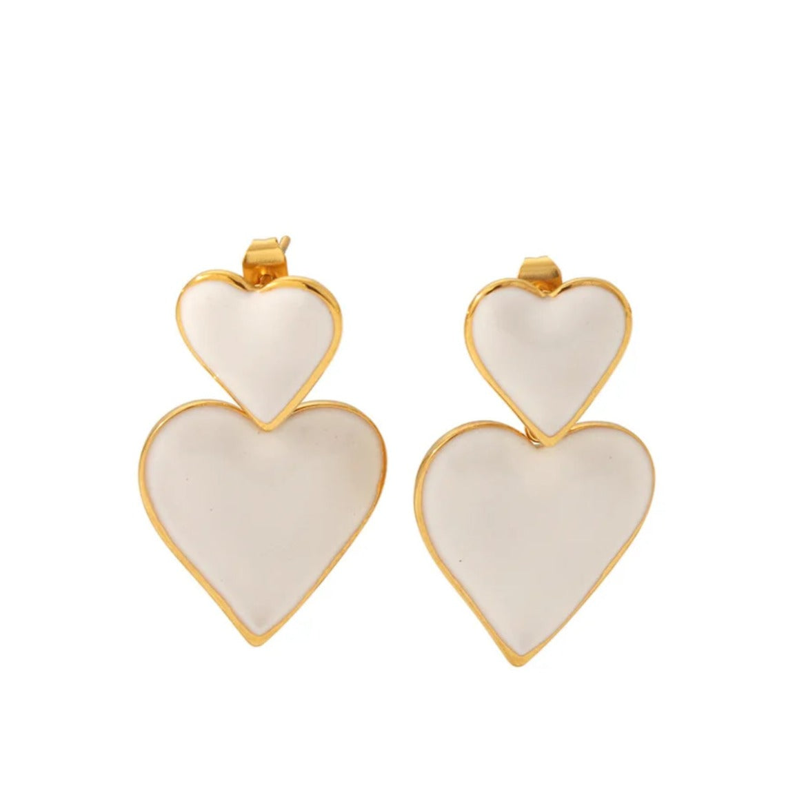 Pendientes Double Heart