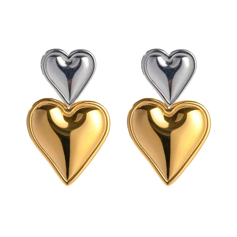 Pendientes Double Heart